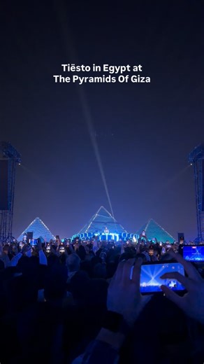 Tiësto is now live at the Pyramids of Giza. One of electronic music’s most influential names takes control of the stage with the Great Pyramids lit behind him, as thousands gather for a rare night where global dance culture meets one of the most iconic sites on earth. From the first drop, the energy shifted fast, phones up, hands in the air, and the crowd fully locked in. This moment marks another milestone for Egypt’s growing presence on the international touring circuit, with large scale produ