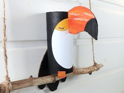 Tukan Vogel basteln - mit Vorlage