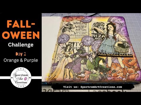 Easy 30 Minute Journal Page - Fall Halloween Crafting #SpectrumArtCreations