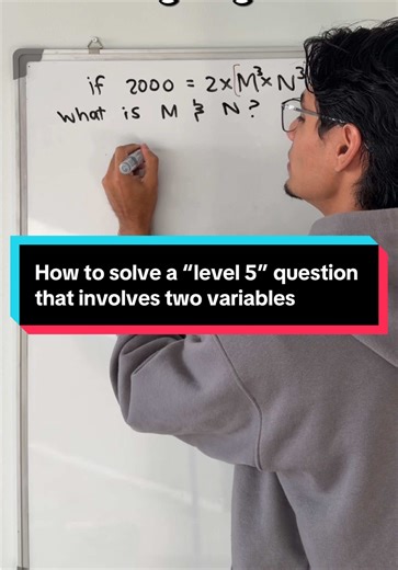 How to tackle these weird level 5 questions where you need to solve for variables. If you see variables with exponents it most likely means you need to do prime factorisation #algebra #wordsum #level5 #hardmath #variables