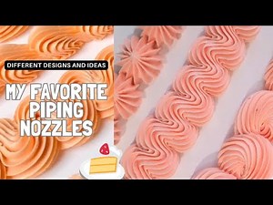 ONE Piping NOZZLE, Different Designs and Piping Techniques for Cake Decorating Compilation Tutorial
