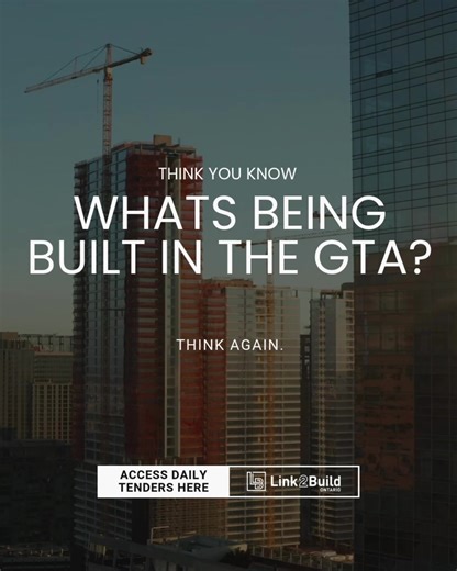 Think you know what’s building in the GTA? Unless you’re on Link2Build, you’re only seeing half the picture. From high-rises in Vaughan to municipal upgrades in Mississauga, the real action is happening behind the scenes — and our members get the first look. 🔍 Verified tenders 📄 Bidders lists docs 📬 Daily alerts in your inbox Know before it hits the streets. Bid before it’s too late. 📍 Zone 3 access: $600/year | Unlimited users | No upsells 🔗 https://hubs.ly/Q03p76XS0 #Link2Build #GTAConstr