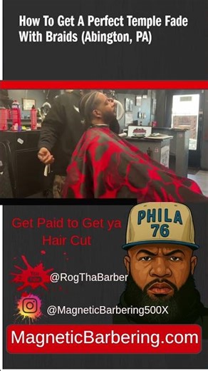Mastering the Temple Fade with Braids Tutorial Abington PA #HairTutorial #TempleFade
