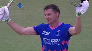 Carnage mode 🔝🔥 💯 for Jos Buttler off 56 balls 💥💥 There's no stopping him at the moment 👊 Follow the game 👉 http://bit.ly/IPL2021-28 #VIVOIPL #RRvSRH | IPL - Indian Premier League