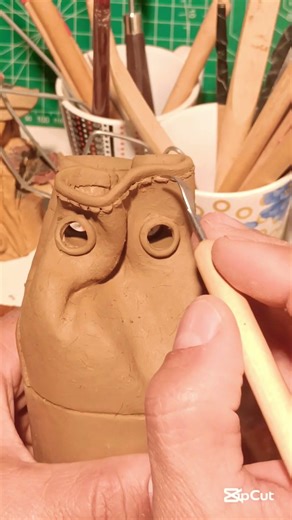 Realistic Leather Stitching in Clay 😍clay leather effectrealistic clay art