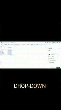 how to create a drop-down menu in google sheet #googleworkspaces#googlesheets #googleforms