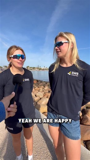 3.8K views · 54 reactions | Medal is secured. Color yet to be decided! @vilmaebbasailing are part of the 4-boat final. The 49erFX fleet is sailing first at 12:05.  Watch the livestream via the link in bio or through our stories. #49FXersailing #skiff #skiffsailing #49erFXsailing #olympicsailing #sailing #regatta #worldchampionship #cagliari | 49er Sailing | Facebook