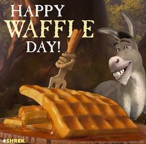 84K views · 1.6K reactions | Today is Donkey’s favorite day - Waffle Day! #Shrek #NationalWaffleDay | Shrek | Facebook