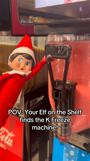 Elfie making a mess in Circle K again - this time he found the K Freeze machine! 🙈🙊🙉 | Circle K Ireland