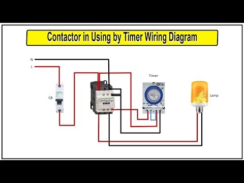 How To Make Contactor in Using by Timer Wiring Diagram | contactor and timer wiring