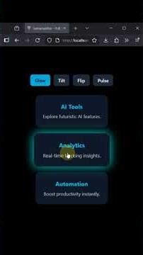 Interactive Showcase Different Animated Card Effects #reactjs #tailwindcss #cardshow #styling #glow