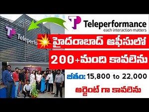 200+ Job Vacancies || Teleperformance Company Jobs || Latest Hyderabad Jobs 2025
