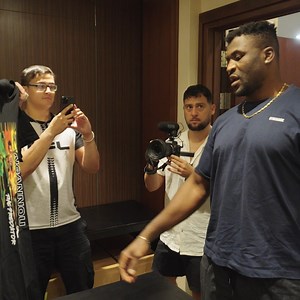 641K views · 31K reactions | Francis Ngannou has entered the building   Get behind the scenes access as Francis Ngannou, Cris Cyborg, Renan Ferreira and Larissa Pacheco go through Fight Week Watch now  youtu.be/gNcJ-inClw4 #PFLSuperFights | #BraceForImpact | PFL MMA | Facebook