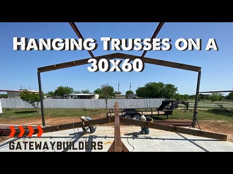How to install a metal truss on a barndominium