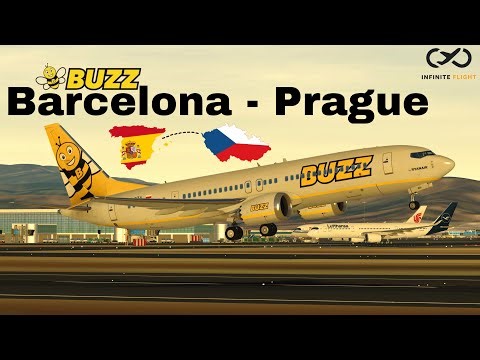 Infinite Flight Timelapse: Barcelona (BCN) to Prague (PRG) | Buzz Boeing 737 MAX 200