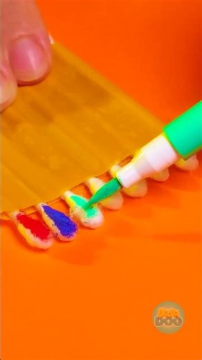 Rainbow Painting With Cotton Swabs WORKS?! 🌈 #diy #rainbow
