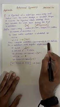 Rotational Dynamics Numerical || Class 12 Physics 2025 #shortvideo #physics