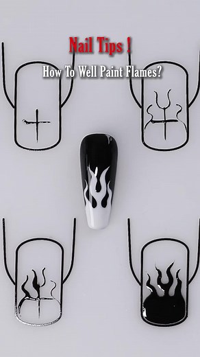 How to Paint Flame Nail Tips: Step-by-Step Tutorial