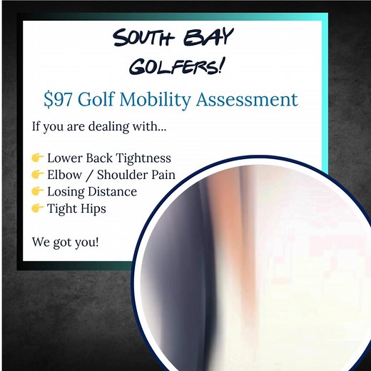 South Bay Golfers ⛳️ Is your hip, back, or shoulder mobility holding you back? Or even worse, the pain and stiffness hits you the next day after a round? Don’t blame your swing ❌ It’s your body. And the good news? You can fix it. At The Movement Schopp, we help golfers unlock mobility, add power, and play pain-free with our $97 Golf Performance Evaluation. Here’s what you’ll get: ✅ Golf Mobility & Power Screen ✅ Swing Speed & Strength Testing ✅ Personalized Plan to Play Pain-Free and Hit Farther