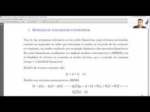 Modelos de volatilidad ARCH-GARCH (simétricos), explicación