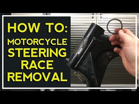 Motorcycle Steering Neck Bearing Race Removal - Harley