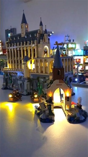 Lighting Up The LEGO Hogwarts Castle Part 1! #lego #shorts #harrypotter