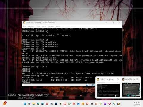 Devnet Associate - Laboratorio 7.0.3 - Importación y descarga del Router CSR1000v a Virtualbox