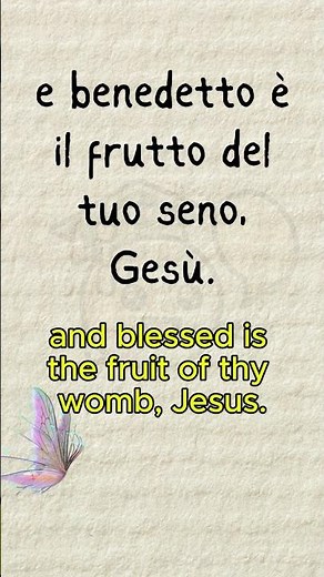 HAIL MARY in Italian, slow speed - Ave O Maria