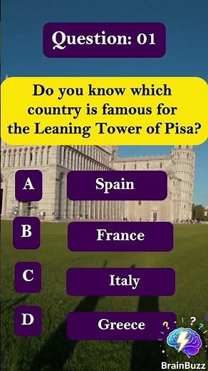 Quiz questions about leaning tower and Itly today viral short #quiz #leaningtower #shortvideo