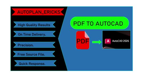 Autoplan_ericks: I will convert PDF, sketch, or image drawing to autocad dwg for $10 on fiverr.com | Eric Ackon