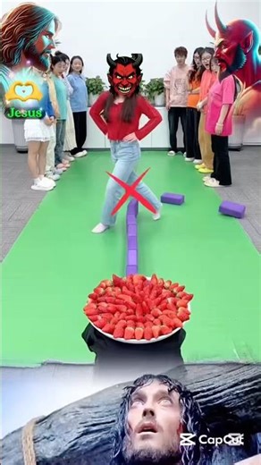 JESUS OVERCOMES SATAN ❤️🙏✝️ #jesus #christ #catholic #god #dios #deus #fy #foryou #viral #shorts