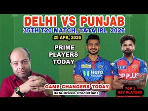 DC vs PBKS Today Match Analysis | DC vs PBKS Dream11 Prediction 🔥 Pitch Report + Toss + Final Team