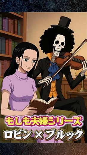 【ワンピース】ロビン × ブルック #onepiece #恋愛 #anime #アニメ #aiart #結婚