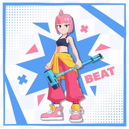 @lacruzo_ on Instagram: "Hey it’s been a while! 👋 I’ve been having a blast with UNBEATABLE recently so as a return to socials I was inspired to recreate Beat in 3D along with a little snippet cover of future people! 🎸 #b3d #blender3d #unbeatable #unbeatablegame #fanart"