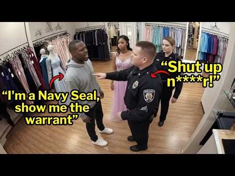 Racist Cop Harasses Black Dad Buying Prom Dress — Stunned When He Learns Daughter’s a Navy SEAL!