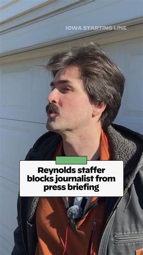 Gov. Kim Reynolds staff blocked a reporter from entering a press briefing. Bleeding Heartland reporter Laura Belin is credentialed in both chambers of the Iowa Legislature and regularly covers the Iowa Governor. Belin is a noted liberal writer on Iowa politics. The Governor’s Office said the briefing was invitation-only and that it did not offer an invite to Belin. It did not explain its reasoning. | Iowa Starting Line