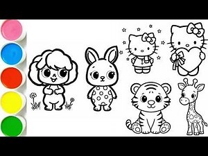 30 Minute Drawing and Coloring for Kids | Animals and Everyday Objects for Toddlers