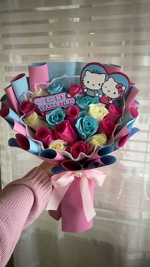 Hello kitty & Dear Daniel bouquet 💘💌 #hellokitty #hellokittybouquet #valentinesday