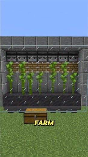 Farm automática de bambu no Minecraft 🌿♾️#minecraft #bambu #farm #survival #shorts