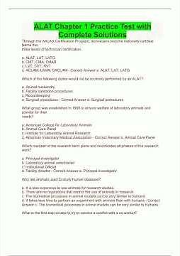ALAT Chapter 1 Practice Test with Complete Solutions2967