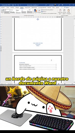 Cómo insertar bordes de página en Word
