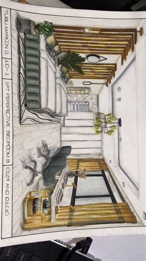 ID129/ID1210 Interior Design Plates, used markers, watercolor, gouache, and colored pencils #interiordesigner #art #plates #markers #rendering #fyp