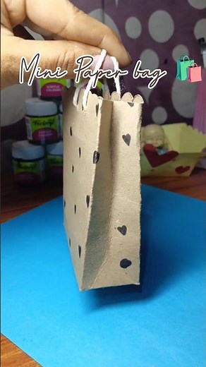 DIY Aesthetic Mini Paper Bag! 🛍️✨ Brown Paper Craft #shorts
