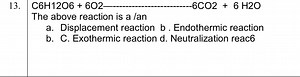 \mathrm{C} 6 \mathrm{H} 12 \mathrm{O} 6 6 \mathrm{O} 2-6 \math... | Filo