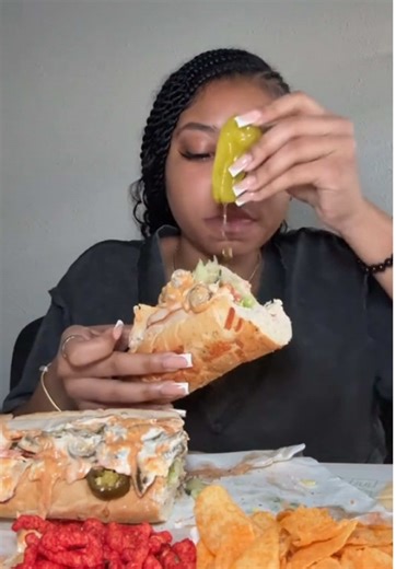 Subway Mukbang 💕 @Subway #fyp #food #foodie #mukbang #subway | mukbang