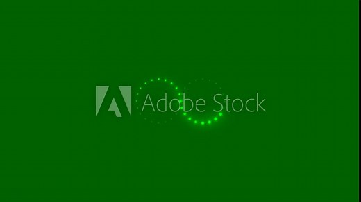 Abstract background with infinity sign on green screen. Digital background. Seamless loop. Infinity symbol appears of multiple glowing lines, animated figure