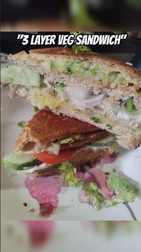 No-Grill 3 Layer Sandwich | Quick Breakfast Recipe #nivetadhingramusic# bread pizza#sandwich