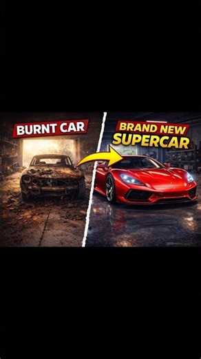 Burnt Car Restoration | From Burnt Scrap to Supercar #satisfying #carrestoration
