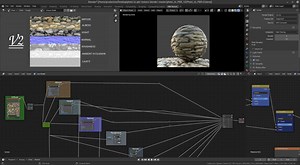 Converting Photo into PBR Albedo Normal Rough Height AO Seamless Texture in Blender Compositor V2