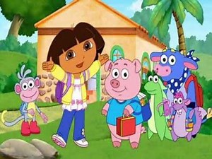 Hooray for Dora on a popcorn party